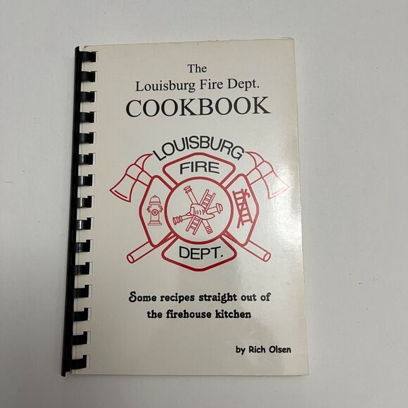 Vintage Cookbook The Louisburg Fire Dept Cookbook Spiral Bound Paperback - Picture 1 of 4